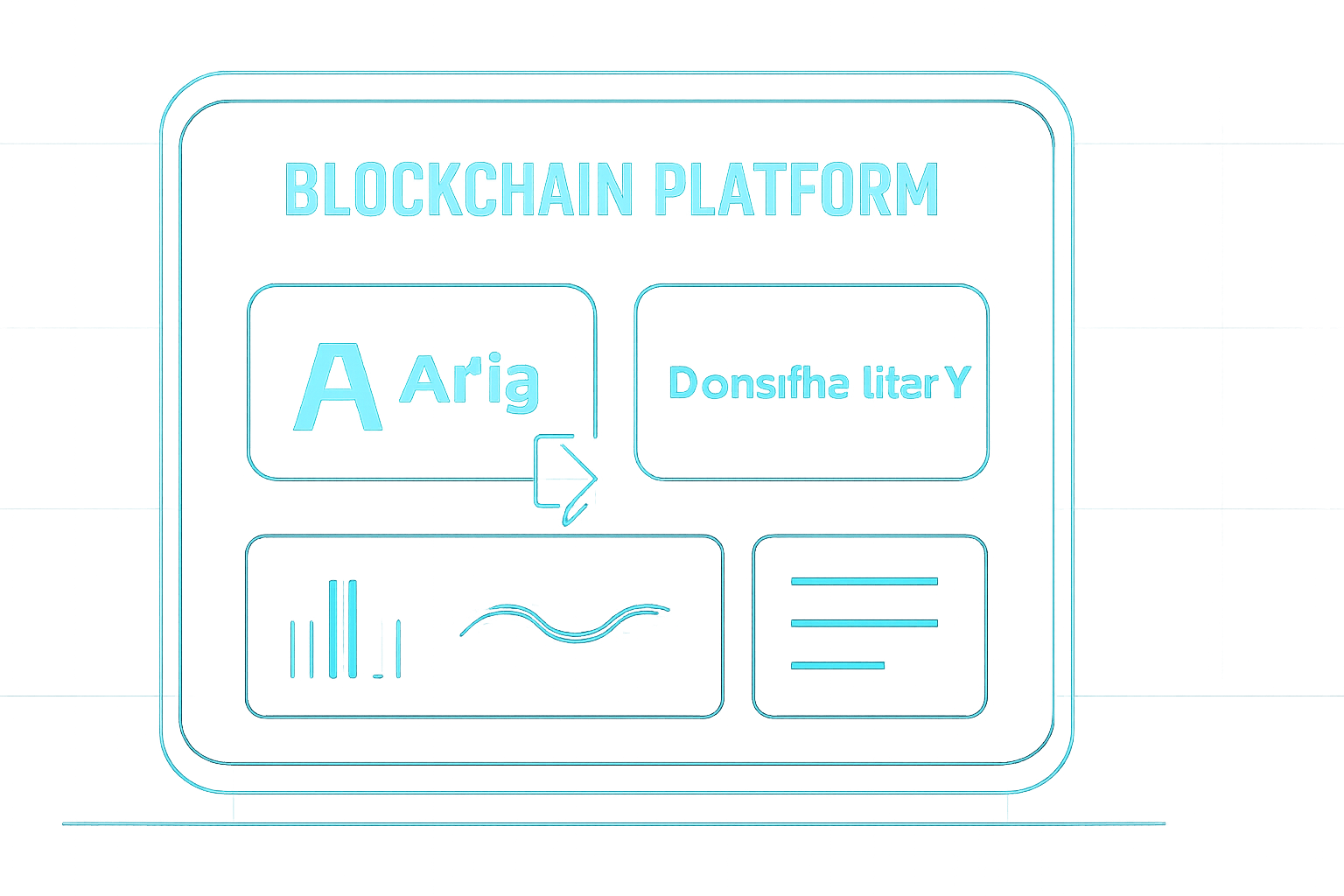 futuristic blockchain platform selector screen highlighting Aria and anotherblock logos, neon accents, dashboard glow --ar 16:9