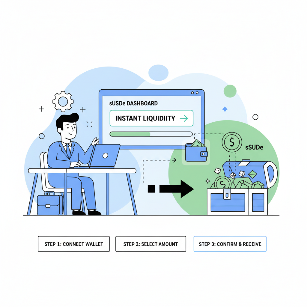 business accessing instant liquidity from sUSDe dashboard