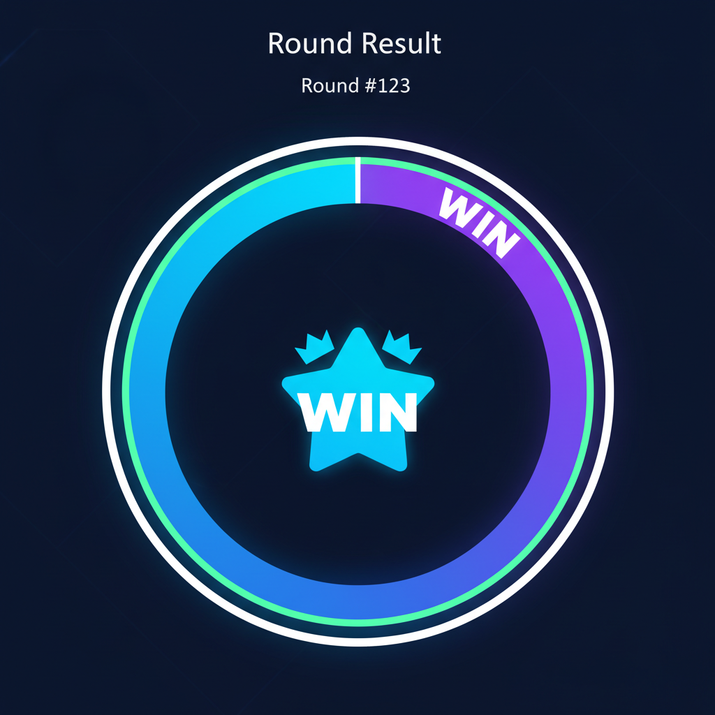 Dynamic rounds visualization dashboard in React app for Monad game, charts showing bets and outcomes, futuristic data viz