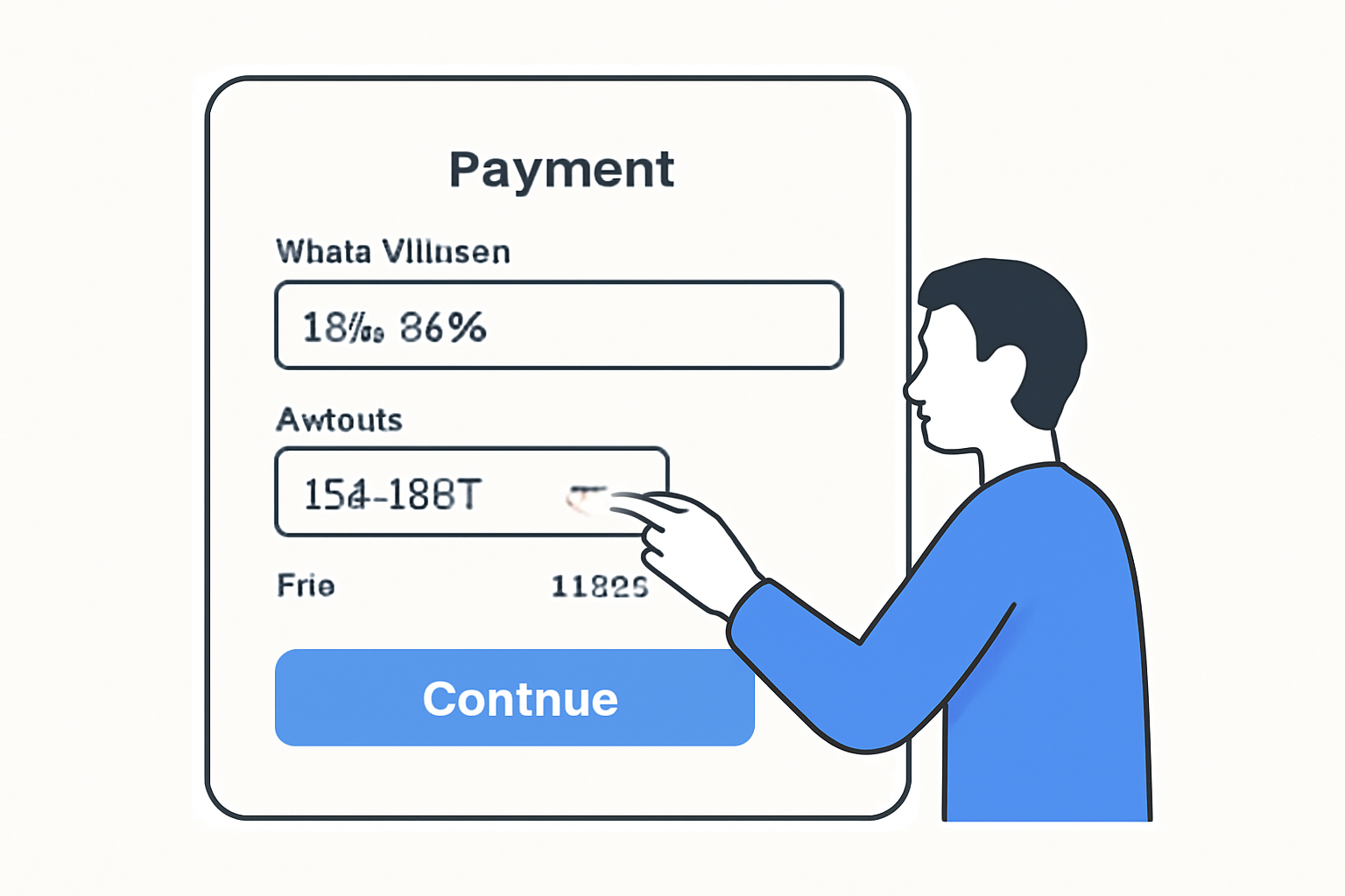 A user entering a wallet address and USDT amount on a payment screen, with a clear fee shown in USDT. Interface highlights simplicity and clarity.