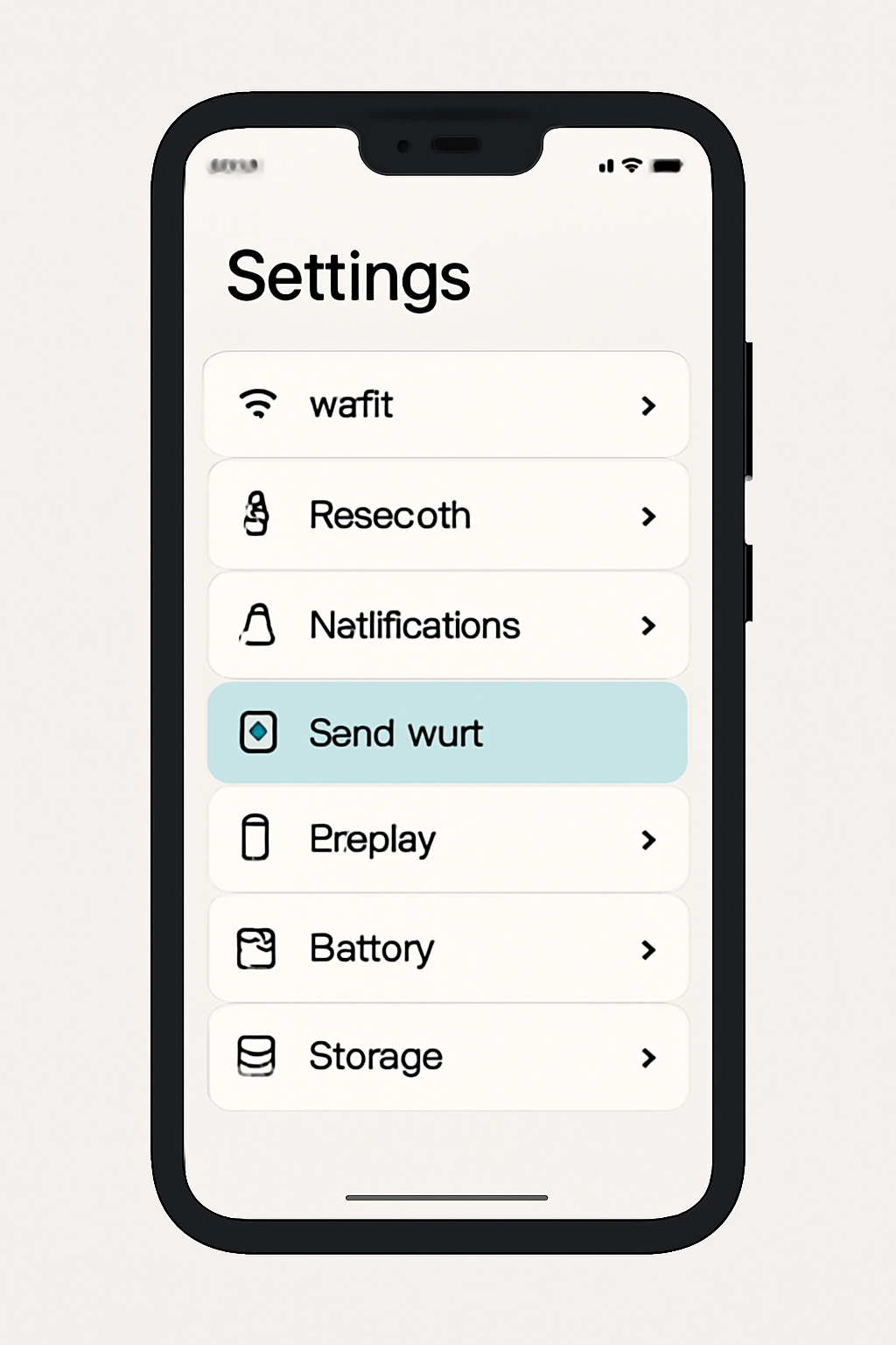 A modern smartphone displaying its settings menu, with 'Seed Vault' highlighted, in a clean, tech-inspired style.