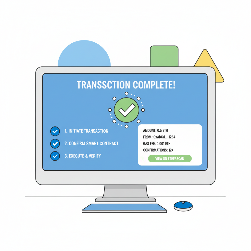 testing ethereum smart wallet transactions, success dashboard