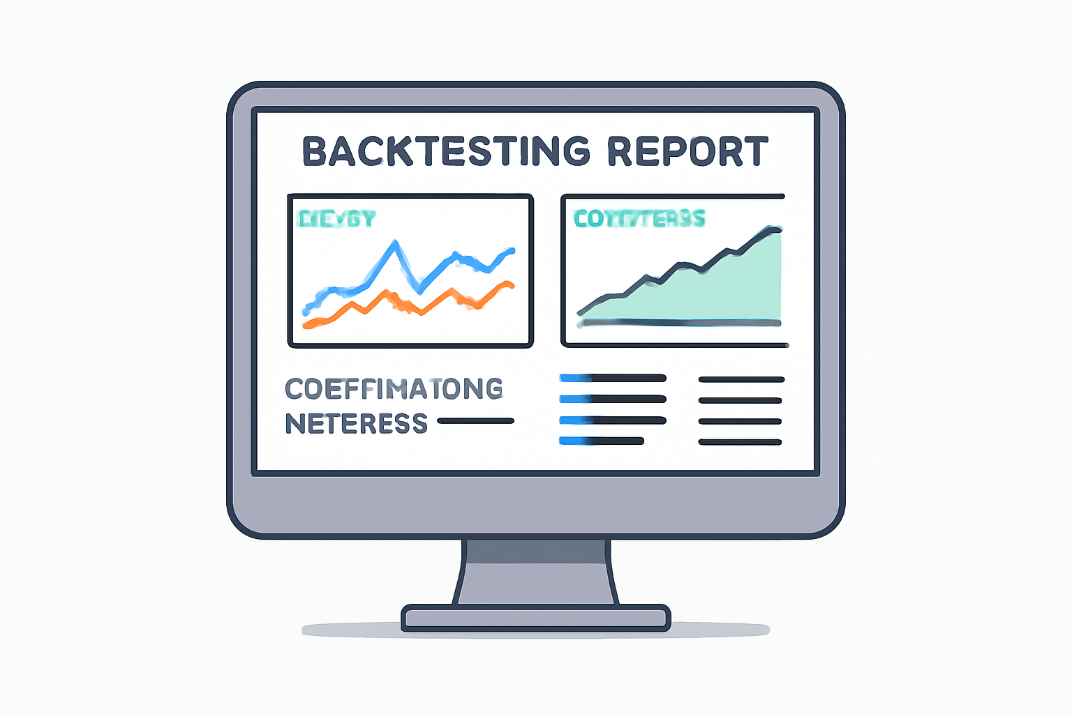 A computer screen displaying a backtesting report with graphs, profit curves, and performance metrics.