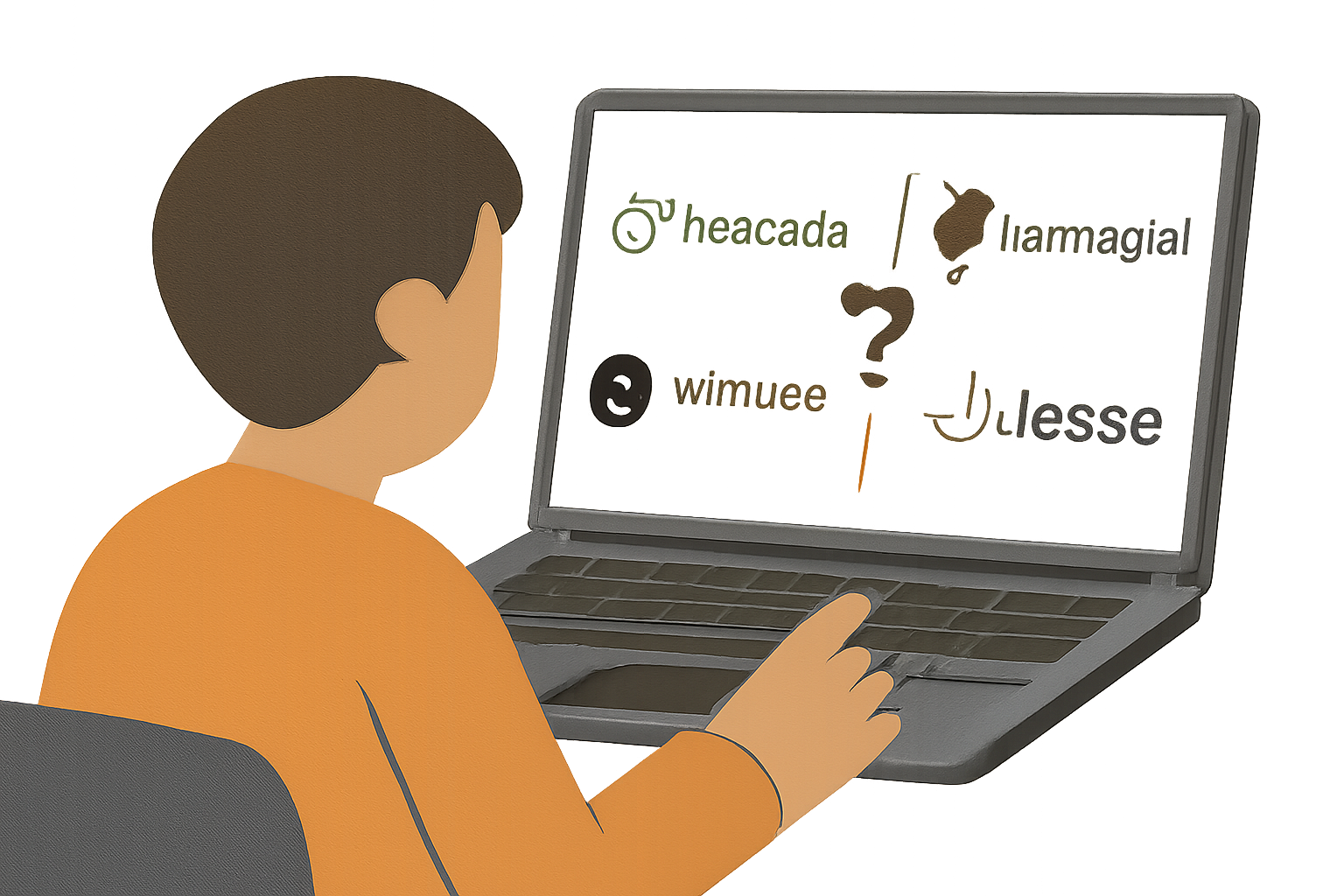 A person comparing different open source crypto trading bot platforms on a laptop, with logos of Freqtrade, Hummingbot, Superalgos, and Jesse visible.