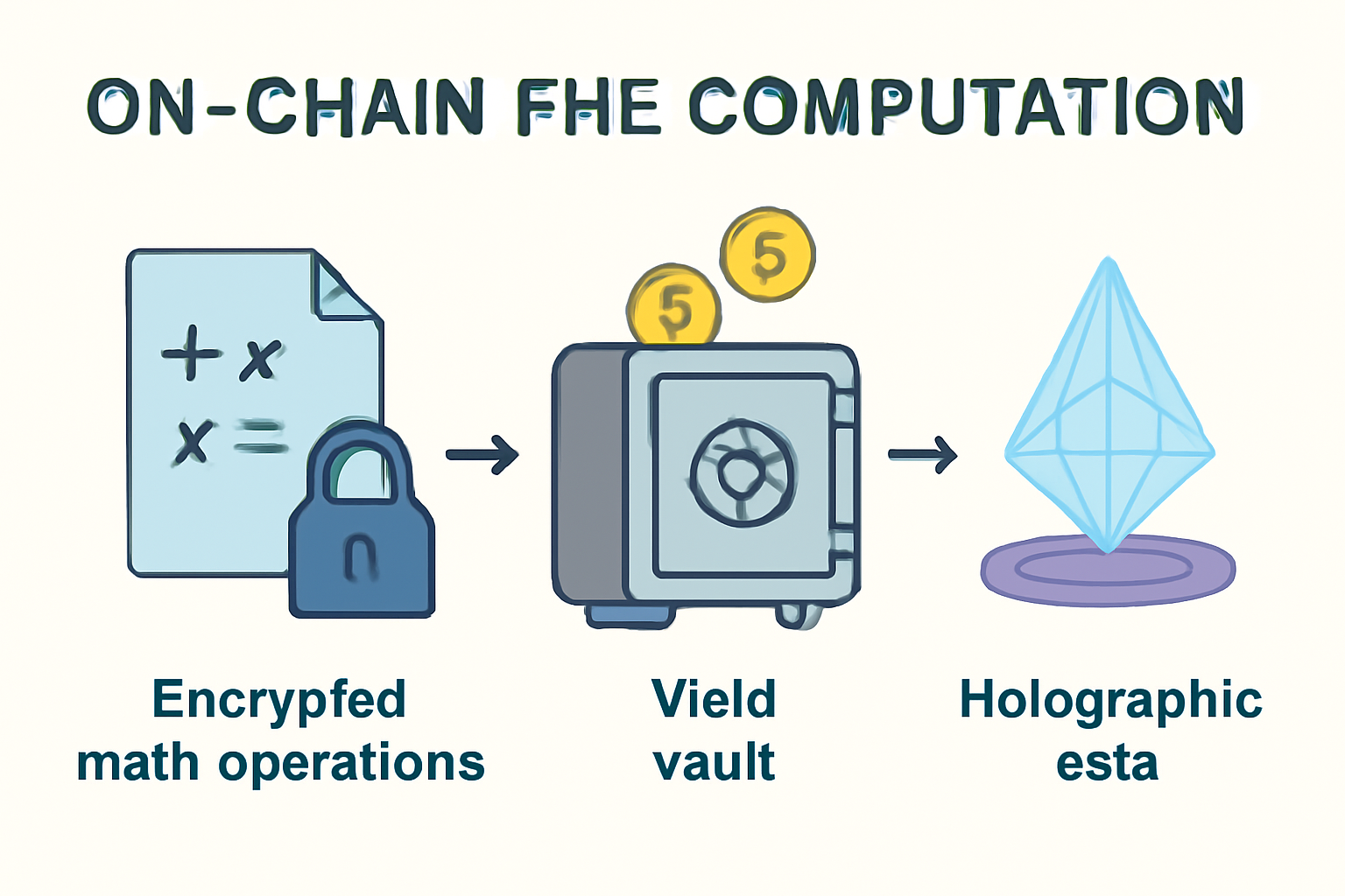 /on chain fhe computation yield vault zama encrypted math operations holographic data