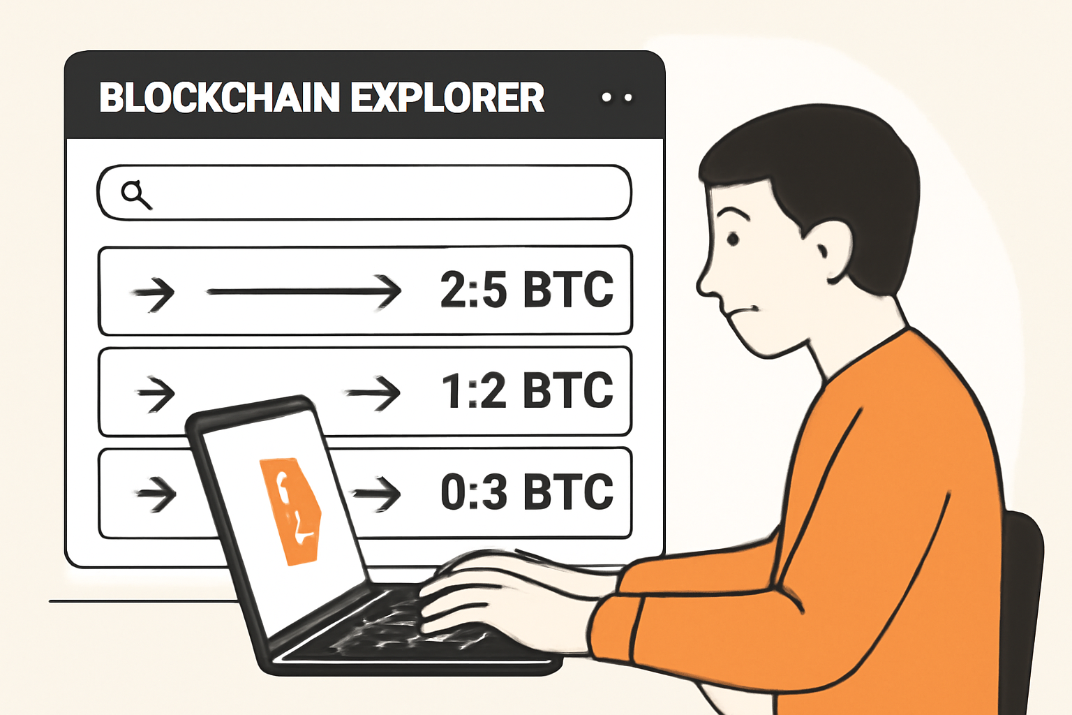 A user making multiple crypto transactions on a blockchain explorer interface
