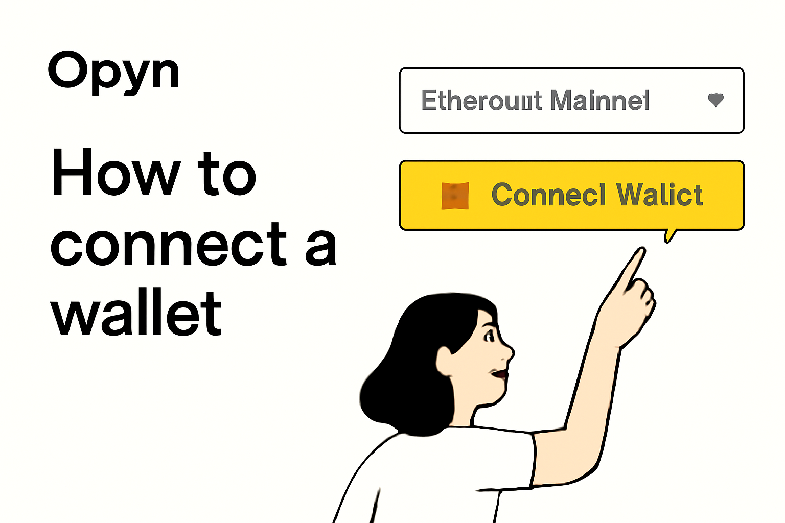 Screenshot of Opyn homepage with MetaMask connect wallet button highlighted, Ethereum mainnet selector visible