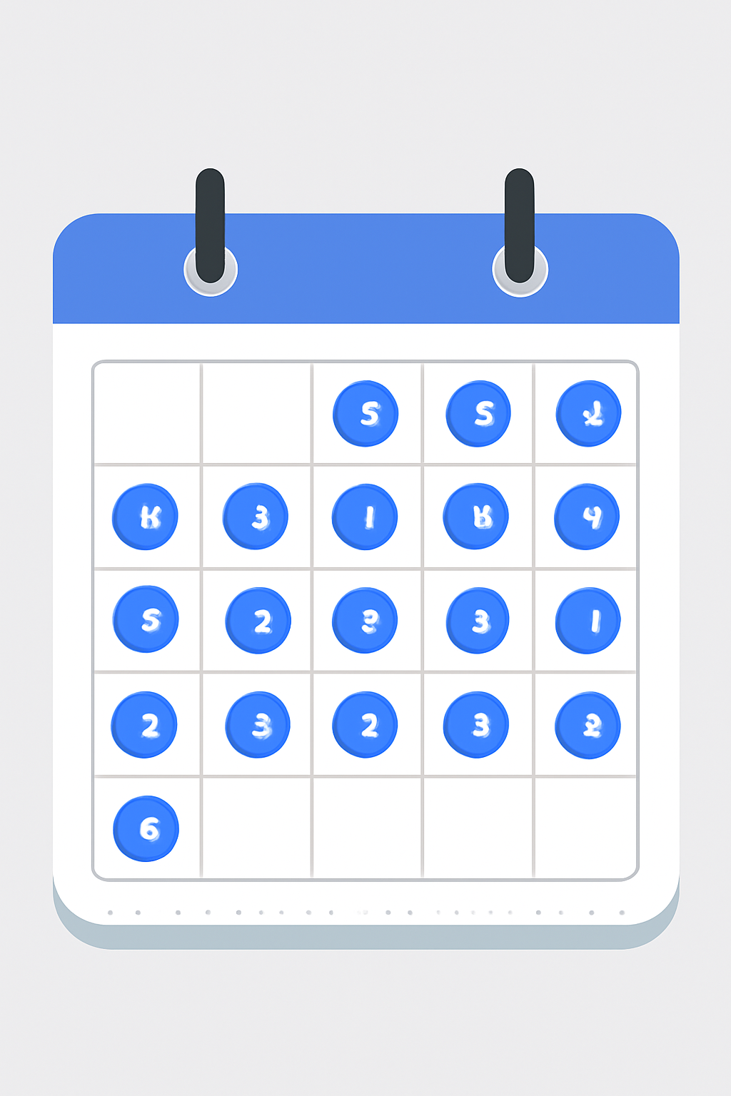 A calendar with recurring Base network activity icons, showing steady participation over weeks.