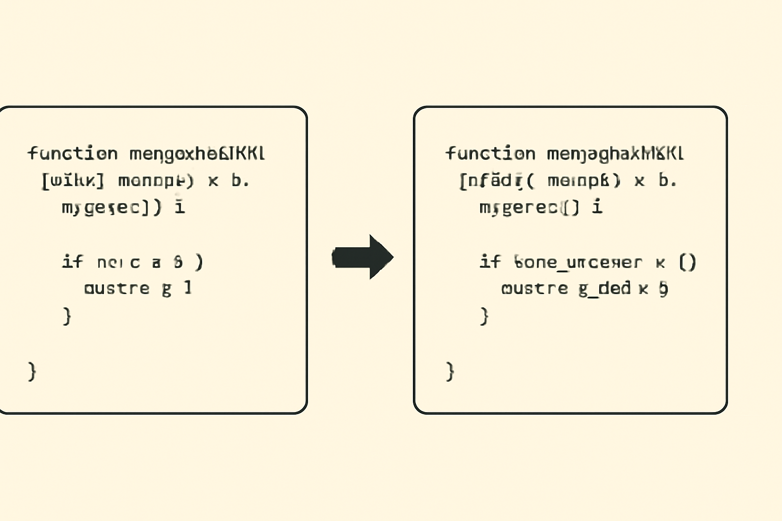 A Solidity function being updated to use encrypted addition and comparison operations on euint32 variables.
