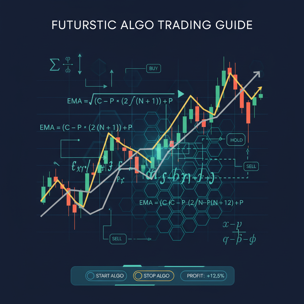 mathematical formula overlay on gold silver price action chart, futuristic algo trading