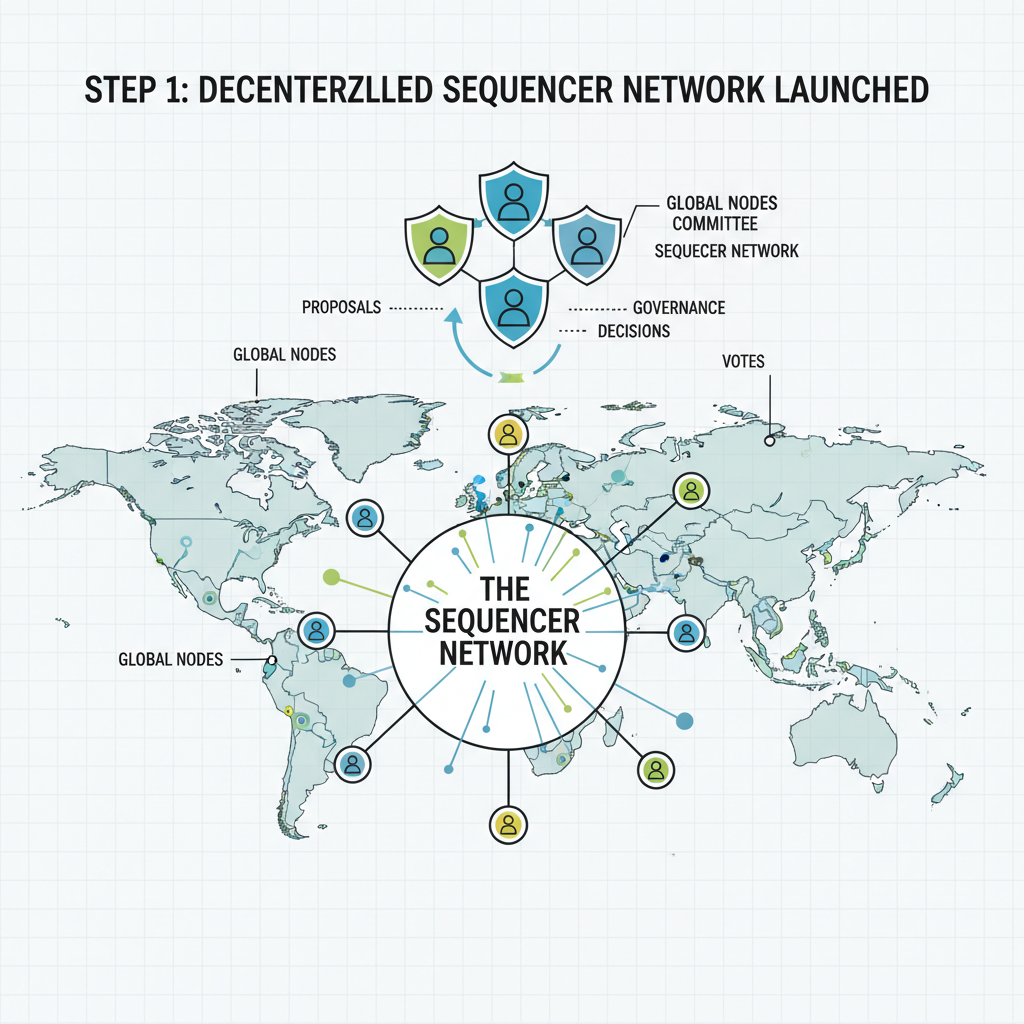 launched decentralized sequencer network, global nodes committee governance visualization