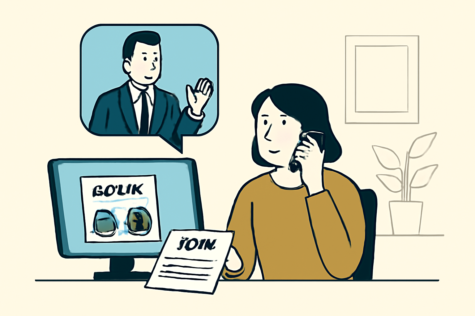 person on phone with financial advisor, 401k paperwork and crypto charts on screen, professional setting