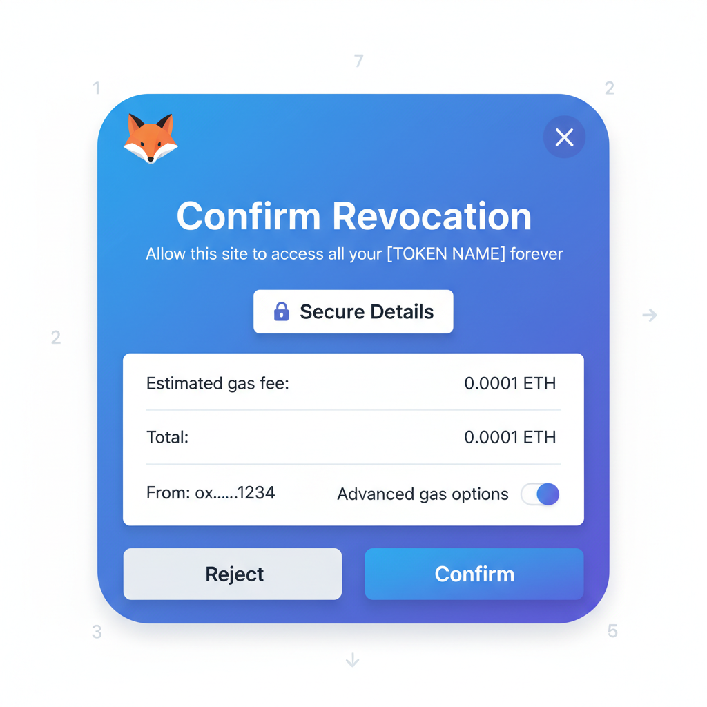 metamask transaction confirmation for revocation, secure details view