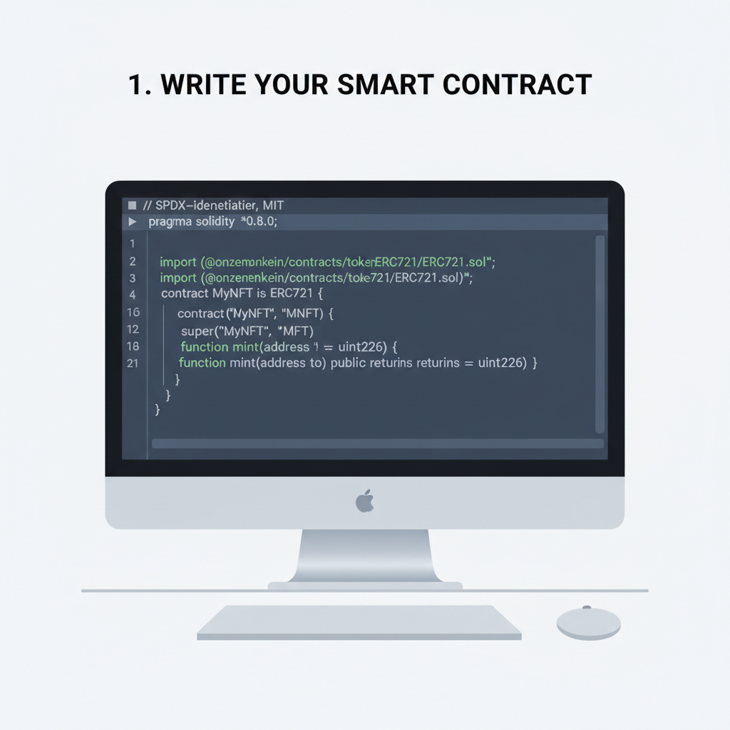 Solidity code deploying NFT contract on Ethereum testnet