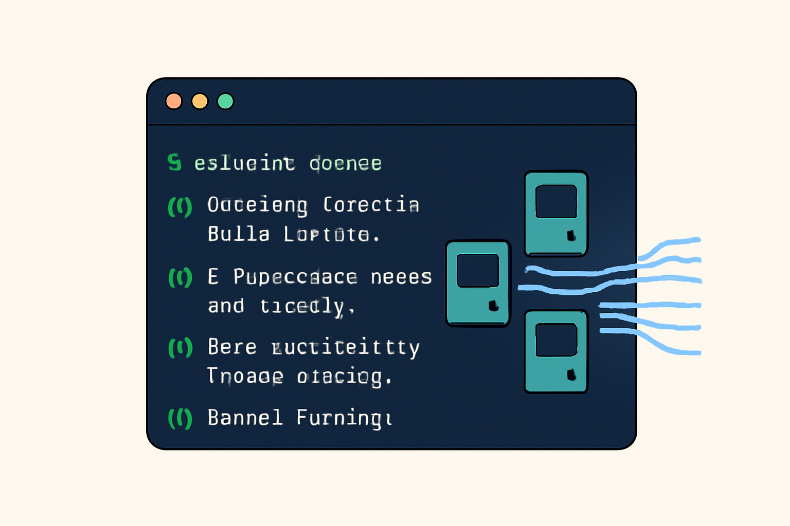 terminal window starting Celestia local devnet, blockchain nodes lighting up, data availability streams flowing, vibrant green success logs