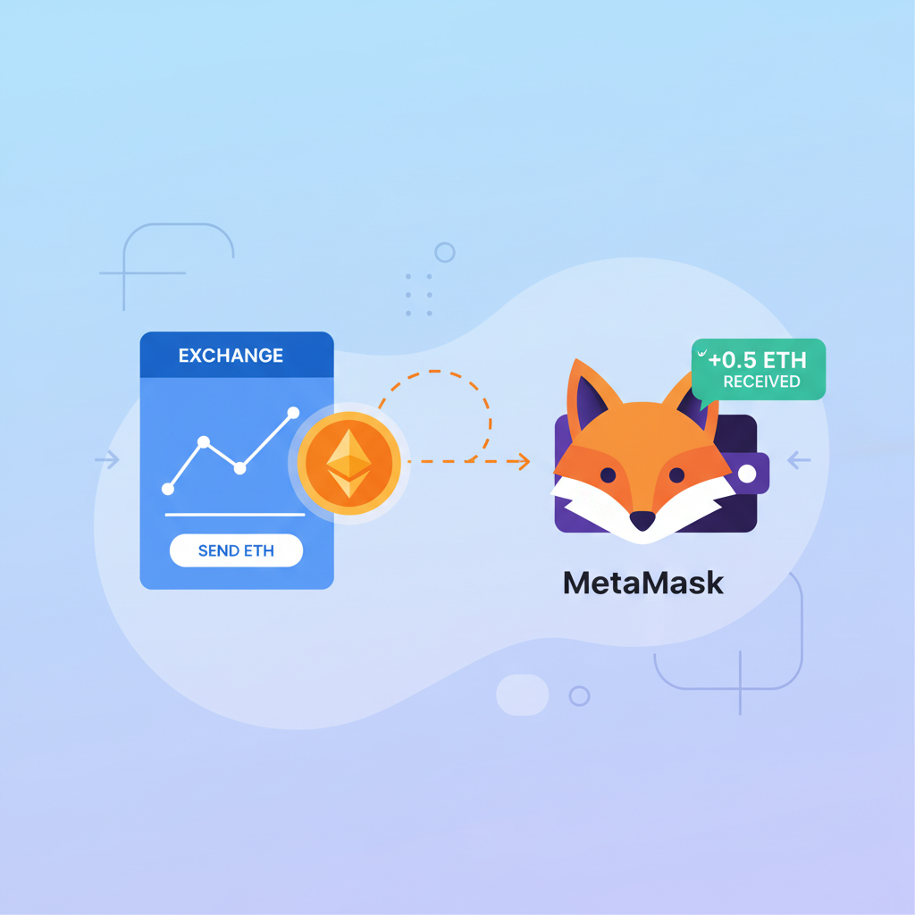 MetaMask Ethereum wallet receiving ETH transfer from exchange