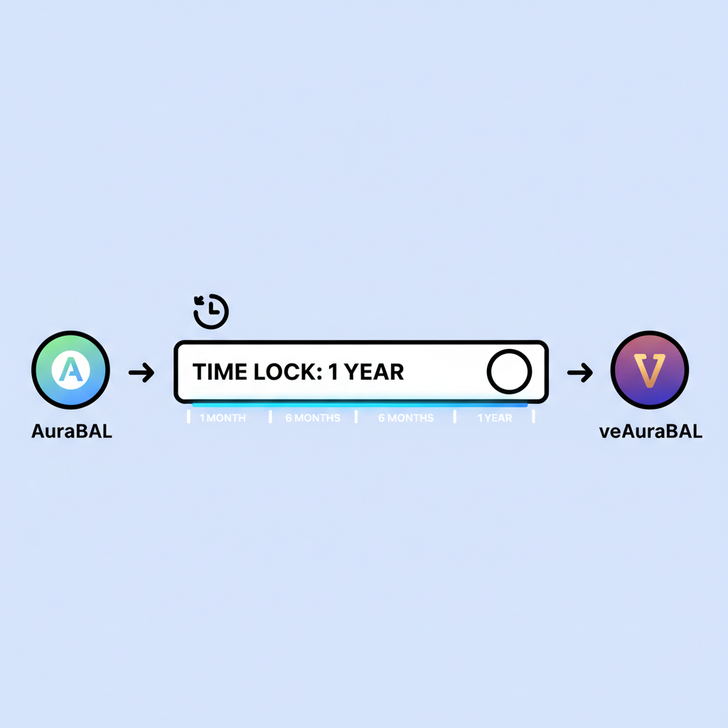 Aura locking slider for AuraBAL to veAuraBAL, time lock visual