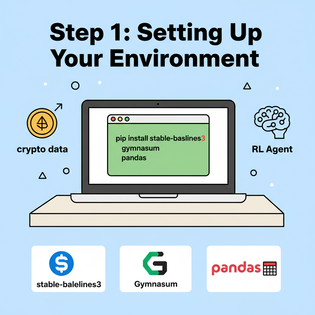 Code snippet creating RL vec_env for crypto trading, neural nets connecting to charts