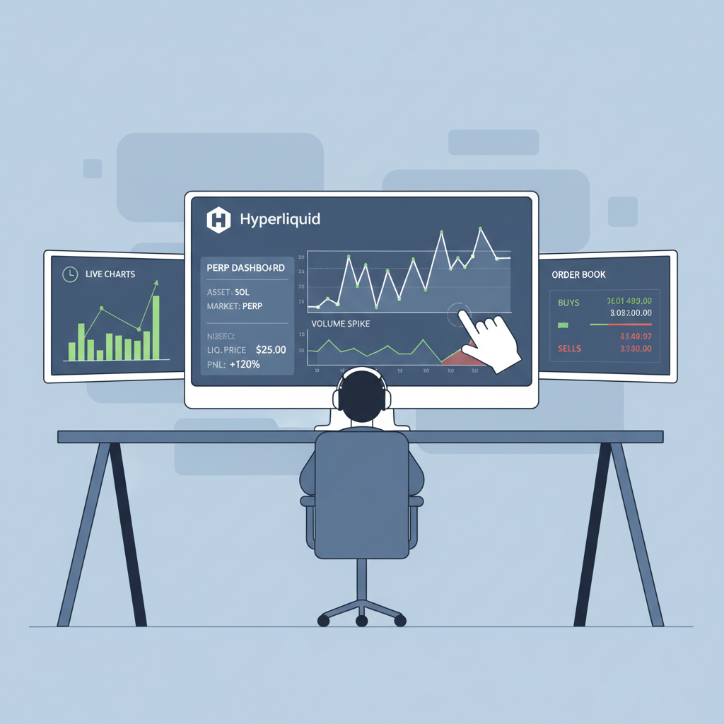 monitoring custom perp dashboard on Hyperliquid, live charts and volume spikes, trader screens