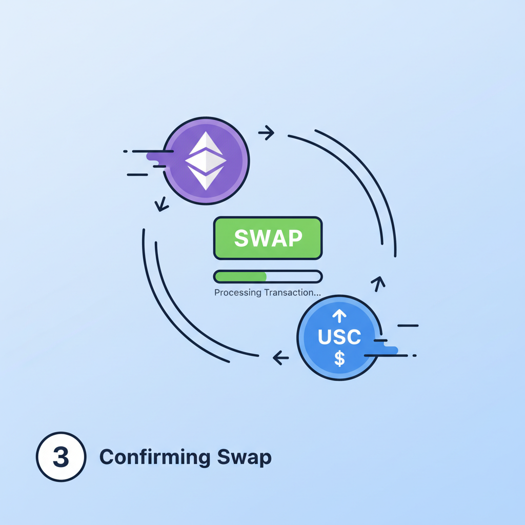 /imagine Aerodrome DEX swap interface spinning tokens