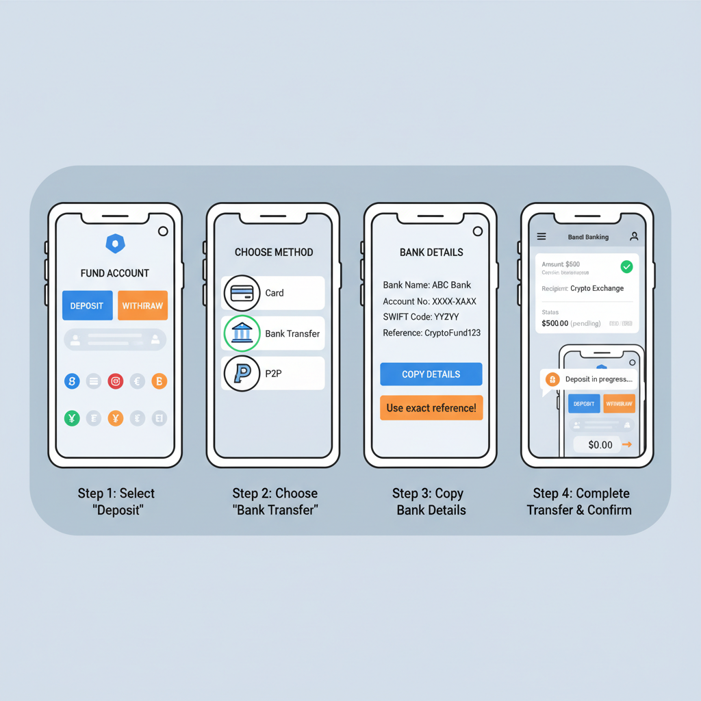 bank transfer funding crypto exchange account on mobile app