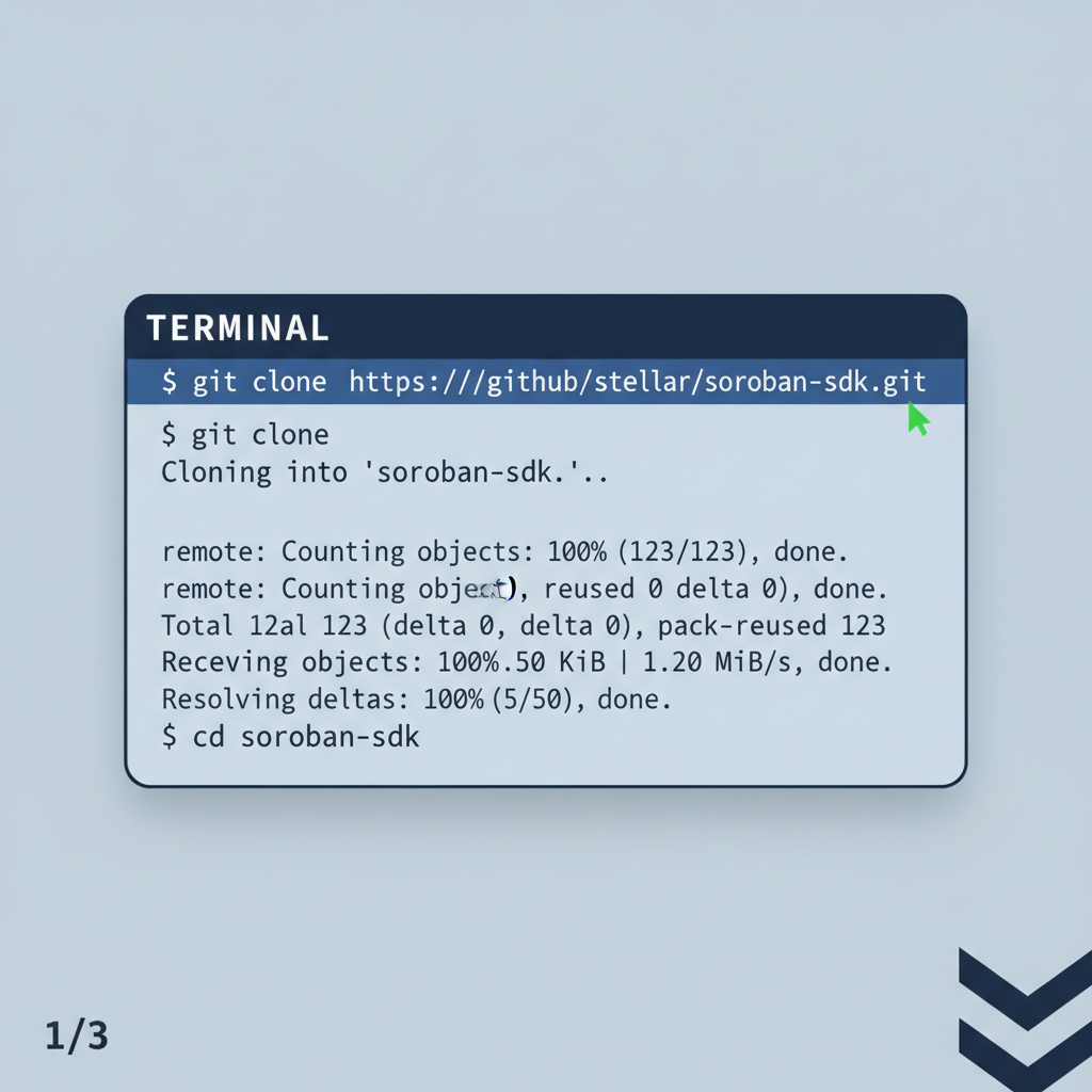git clone repo terminal soroban contract build command wasm output