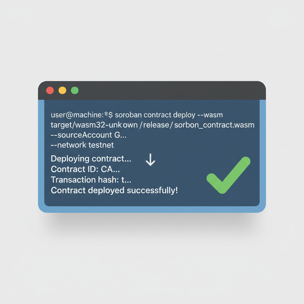 soroban deploy command terminal testnet contract id output
