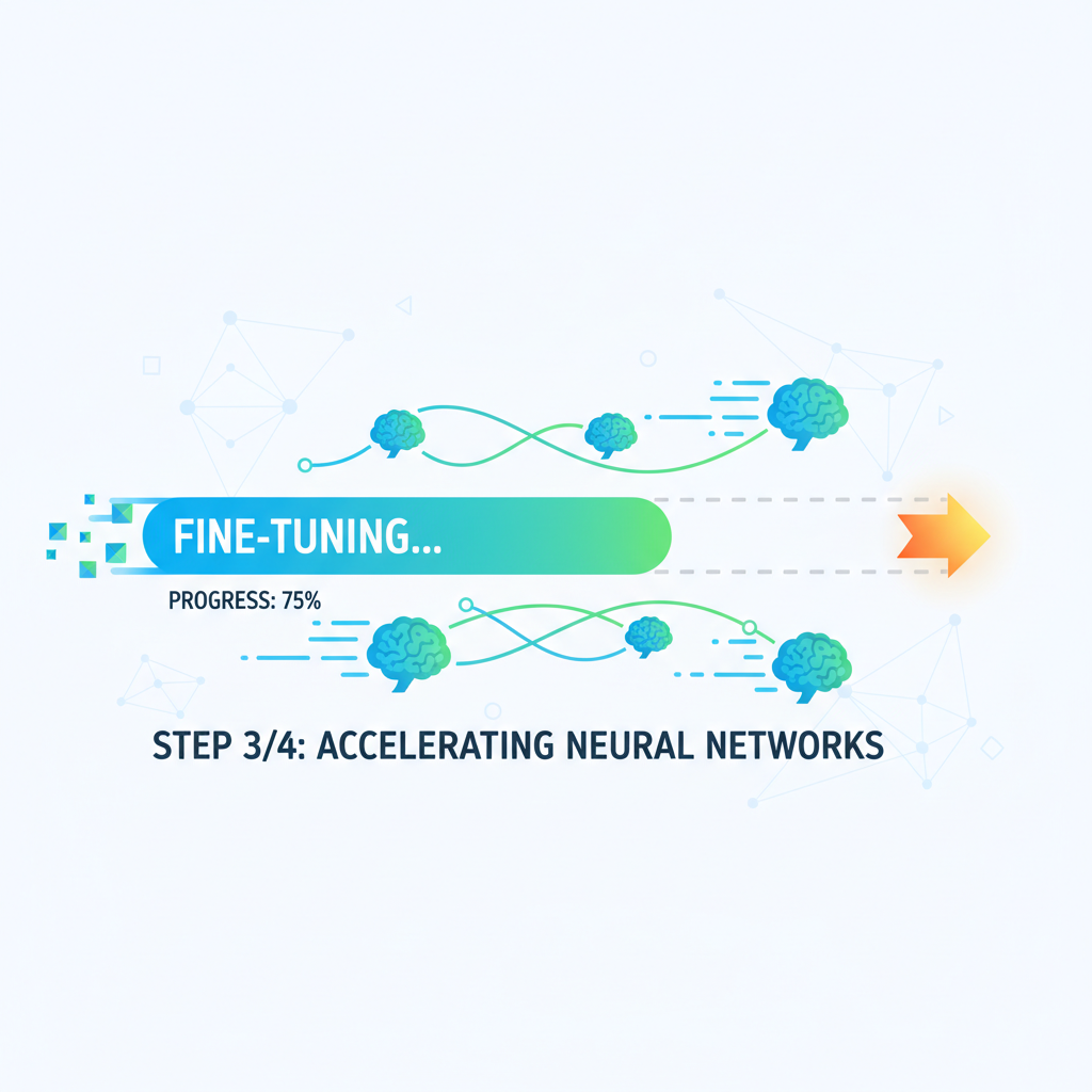 fine-tuning progress bar with accelerating blockchain neural networks