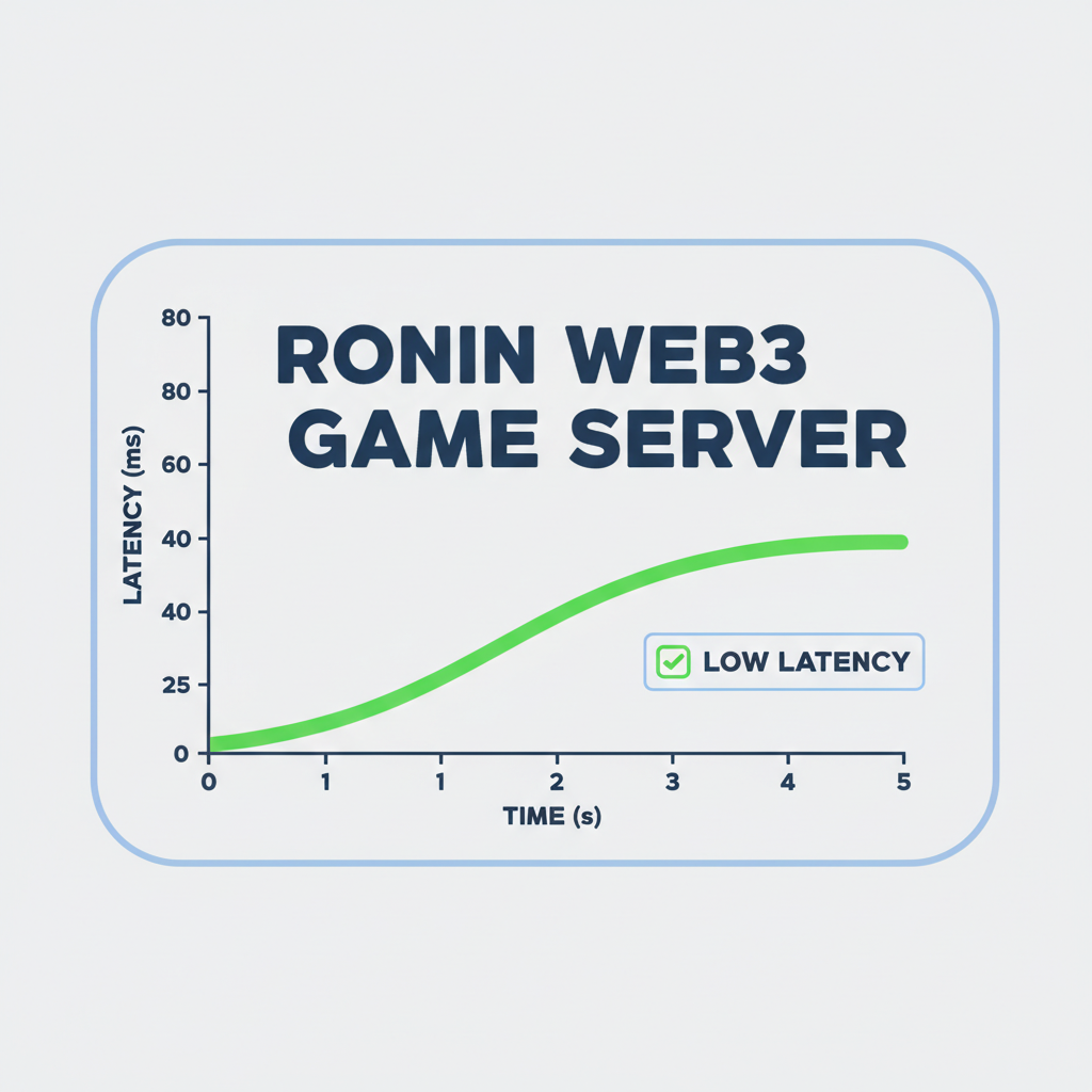 Performance graph showing low latency on Ronin Web3 game server