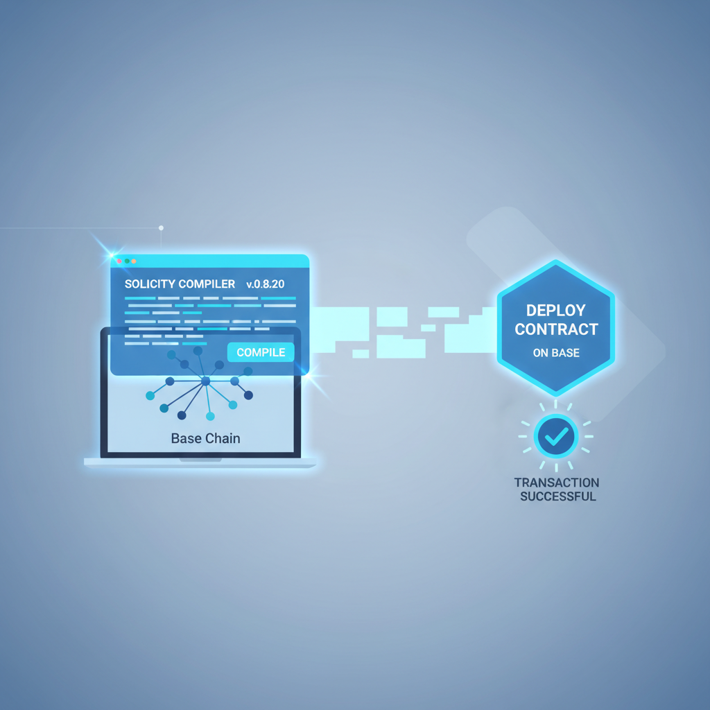 deploying smart contract code on Base chain, holographic Solidity compiler, tech glow