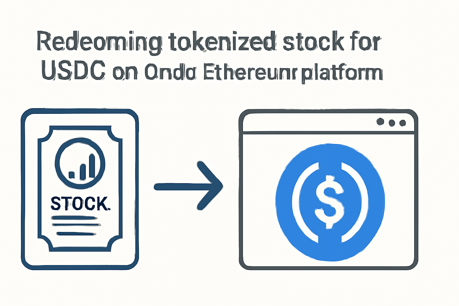 redeeming tokenized stock for USDC on Ondo Ethereum platform