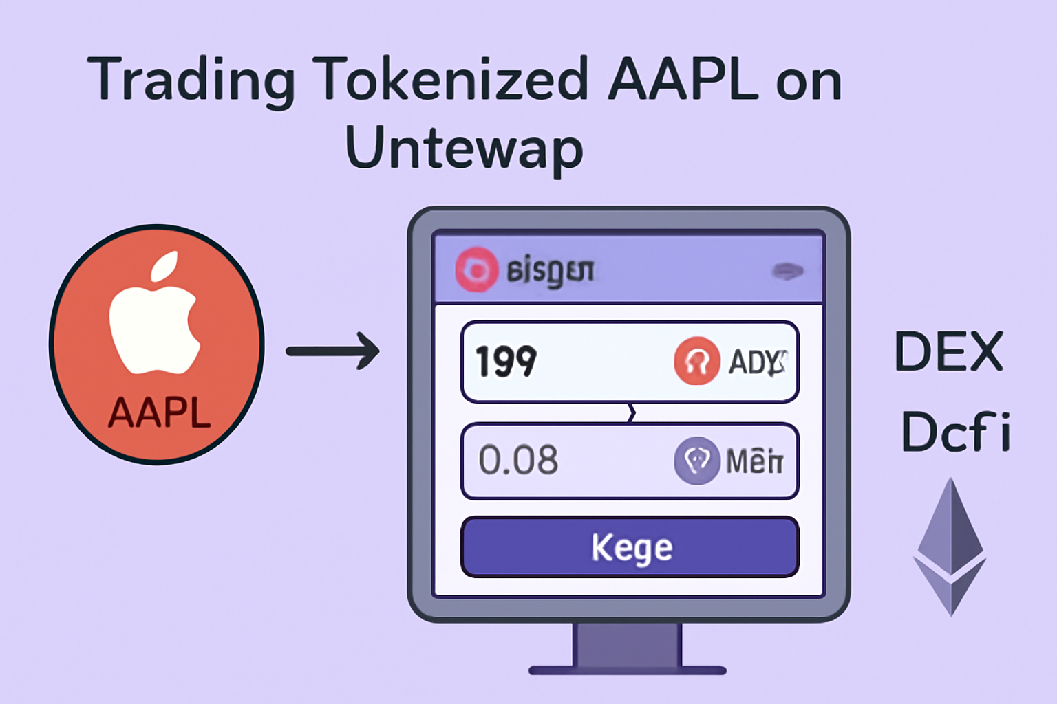 trading tokenized AAPL on Uniswap DEX Ethereum DeFi dashboard