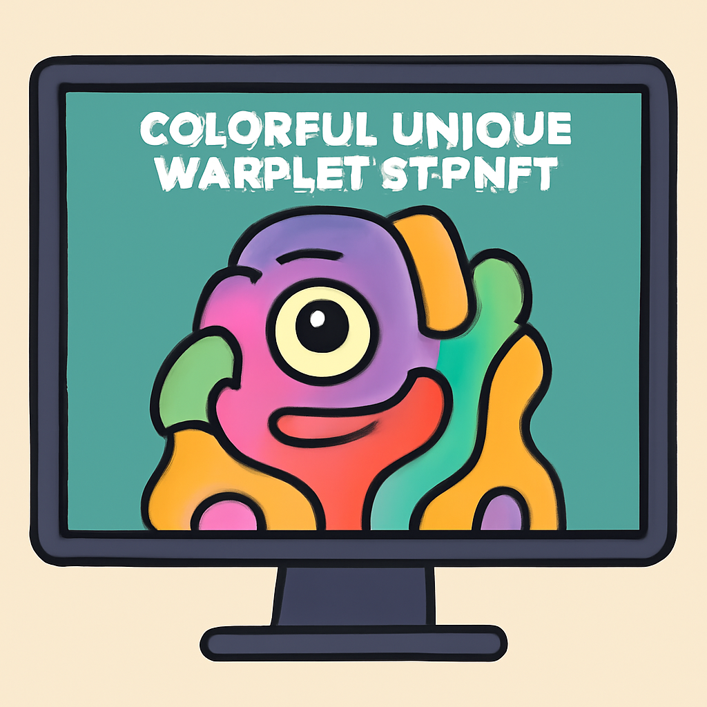 colorful unique Warplet PFP NFT preview on screen