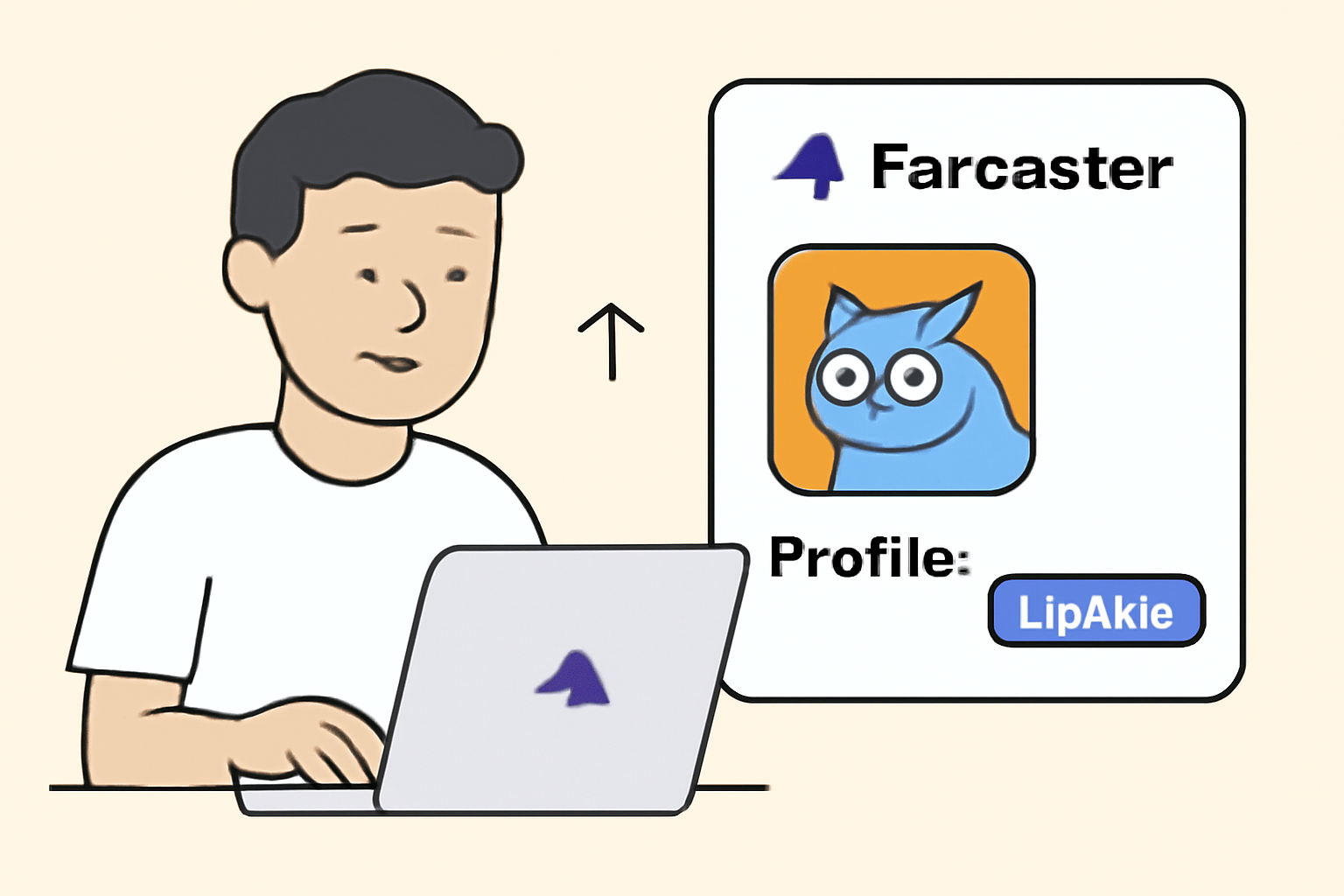 user updating Farcaster profile with Warplet NFT PFP