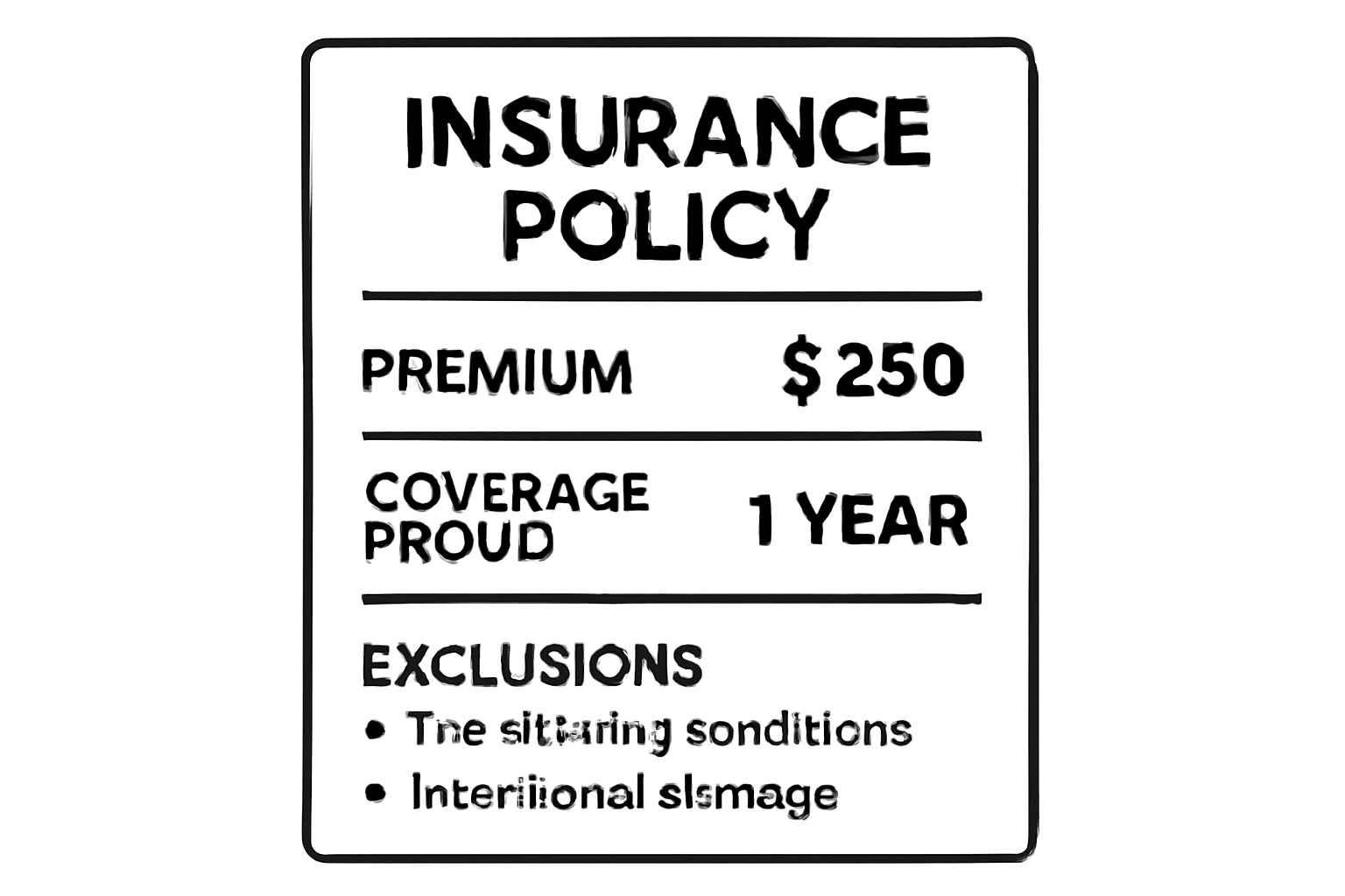 A close-up of a digital insurance policy summary, showing premium cost, coverage period, and exclusions in a clear, readable format.