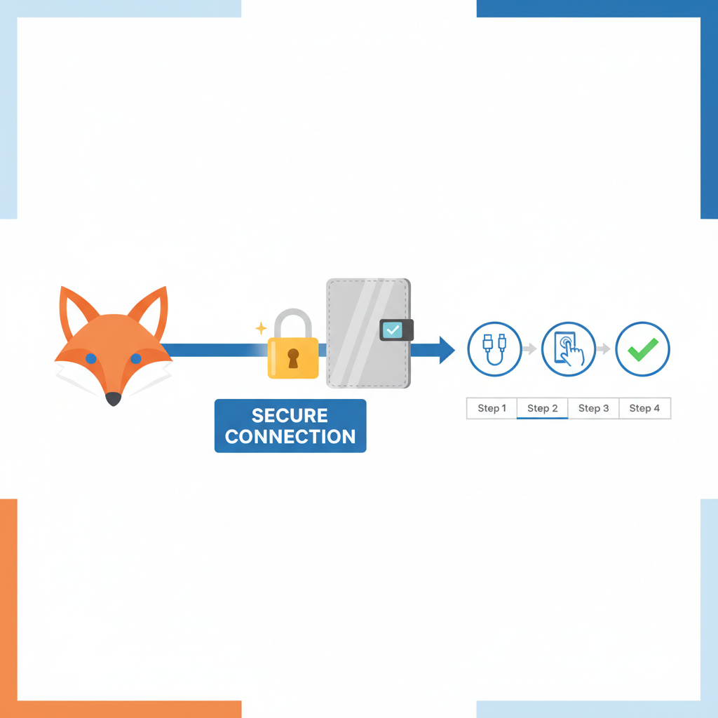 MetaMask integrated with Ledger hardware wallet, secure lock icon