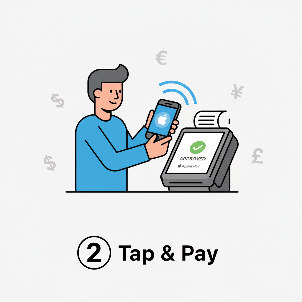 person using Apple Pay at store terminal worldwide