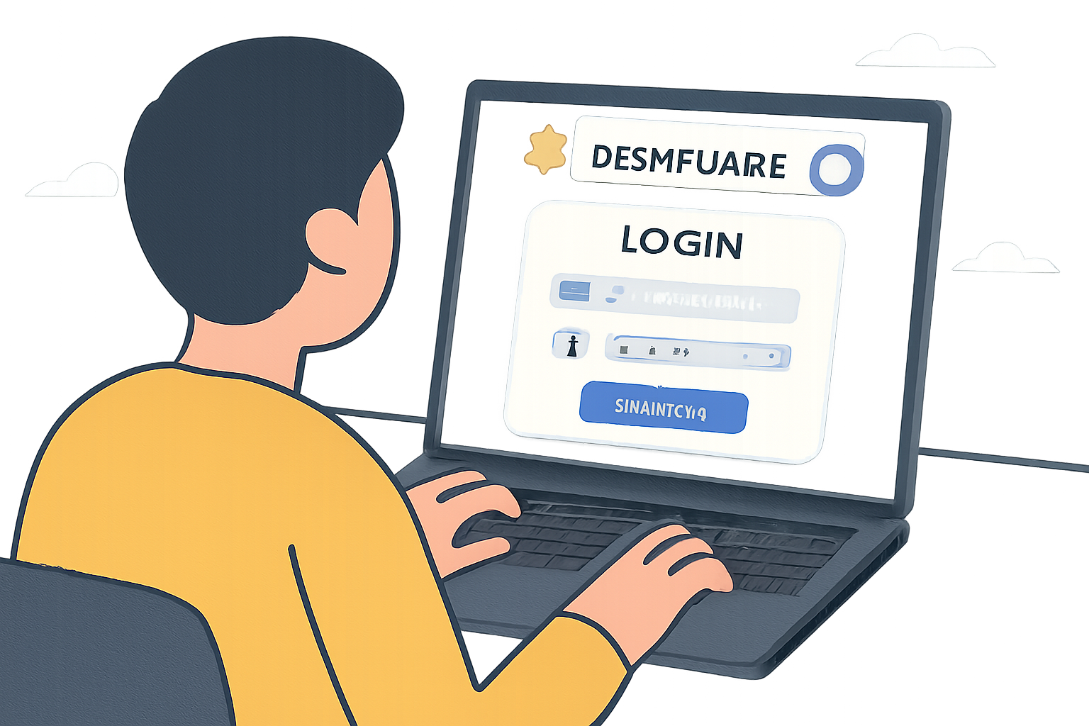 A user logging into a cryptocurrency exchange dashboard on a laptop, showing Binance and Coinbase logos, with a secure login screen.
