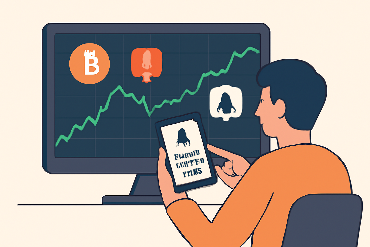 A trader monitoring real-time BTC price charts with notifications popping up, ready to adjust alert settings on their device.