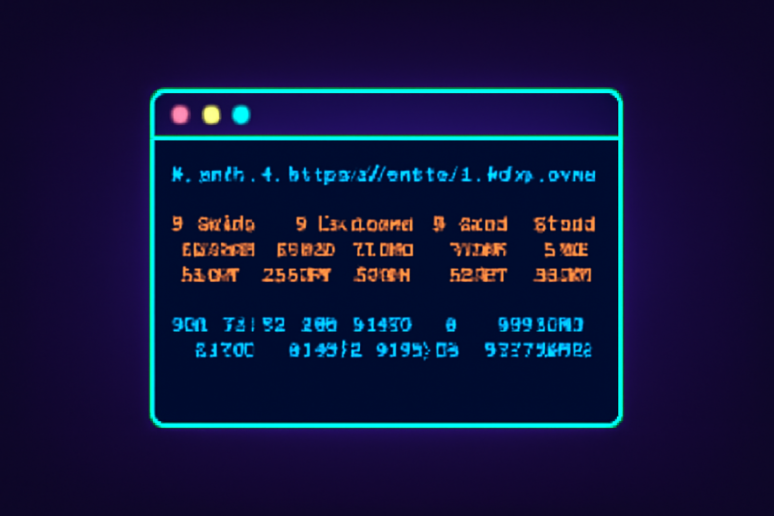 terminal installing dojo via curl, starknet theme, neon code glow