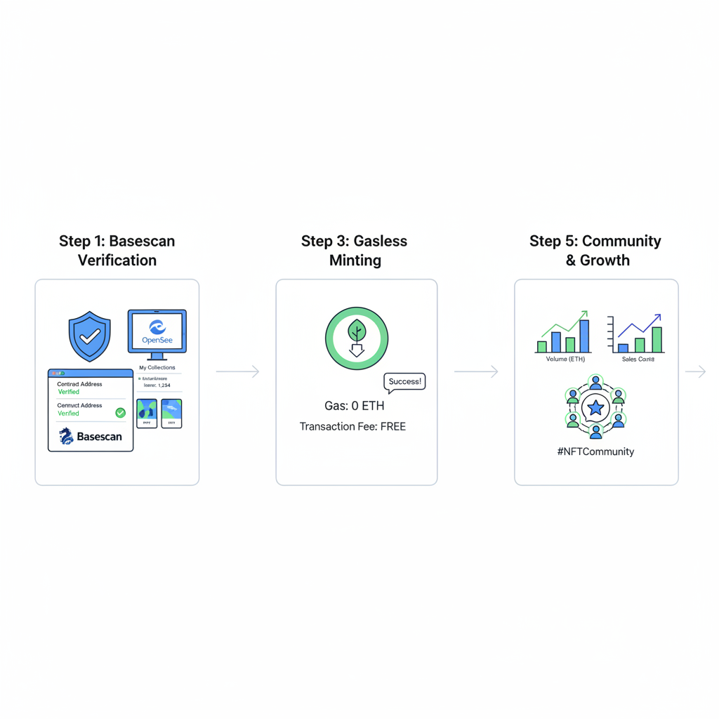 nft verification basescan open sea dashboard gasless success metrics charts