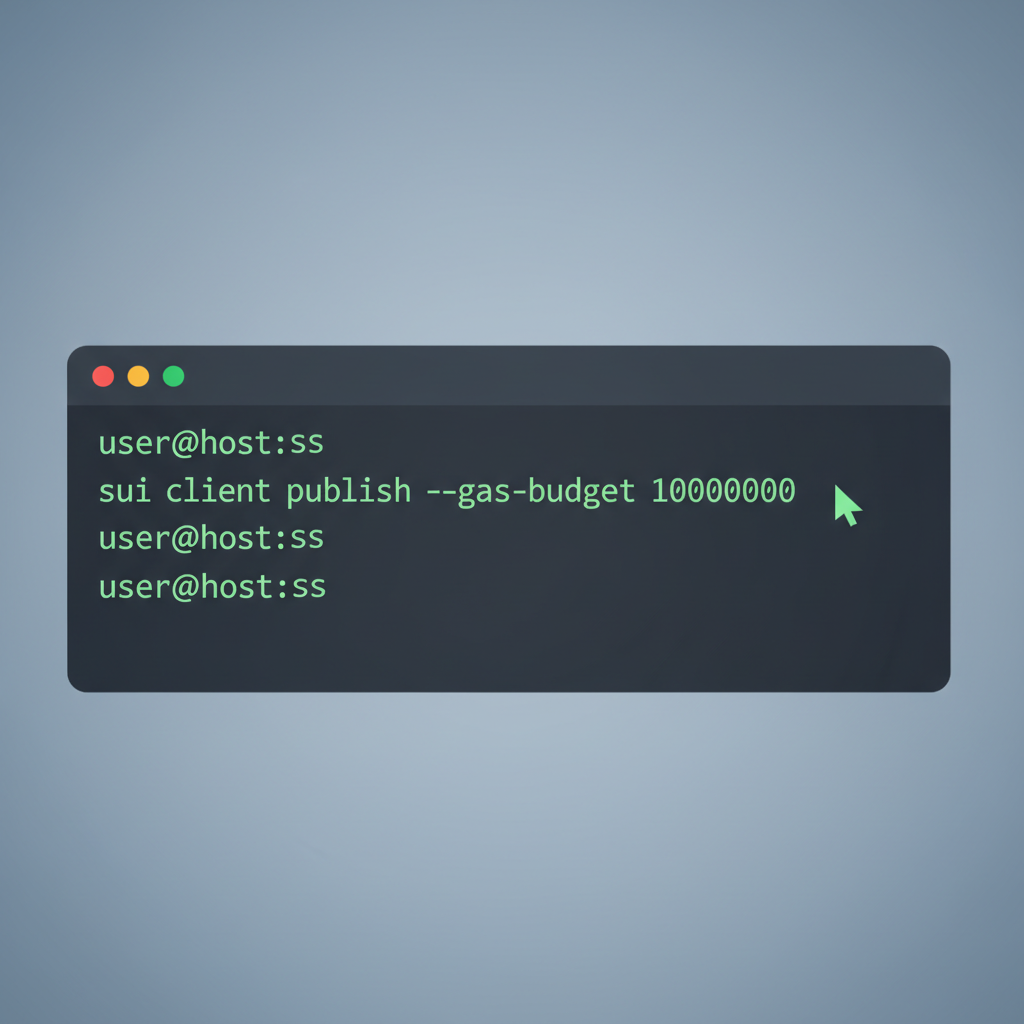 Sui mainnet publish command in terminal, success confirmation, blockchain explorer verification