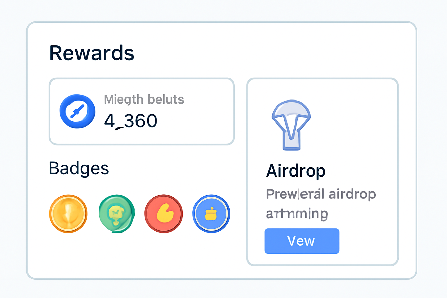 A rewards dashboard showing YieldFi Points, badges, and potential airdrop notifications.
