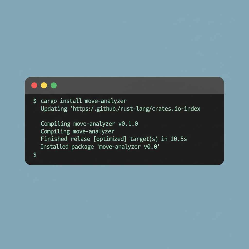 terminal installing move-analyzer cargo command output clean code
