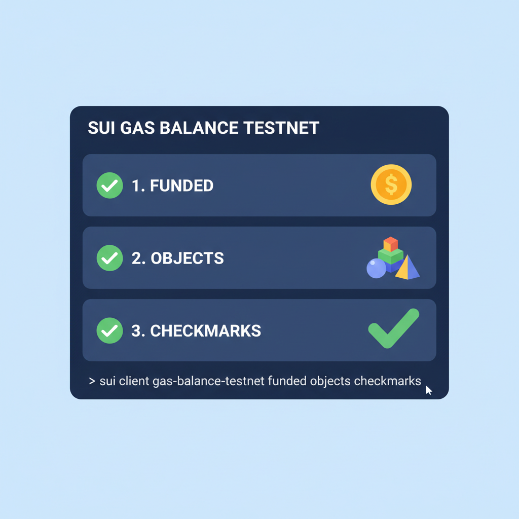 terminal sui gas balance testnet funded objects checkmarks