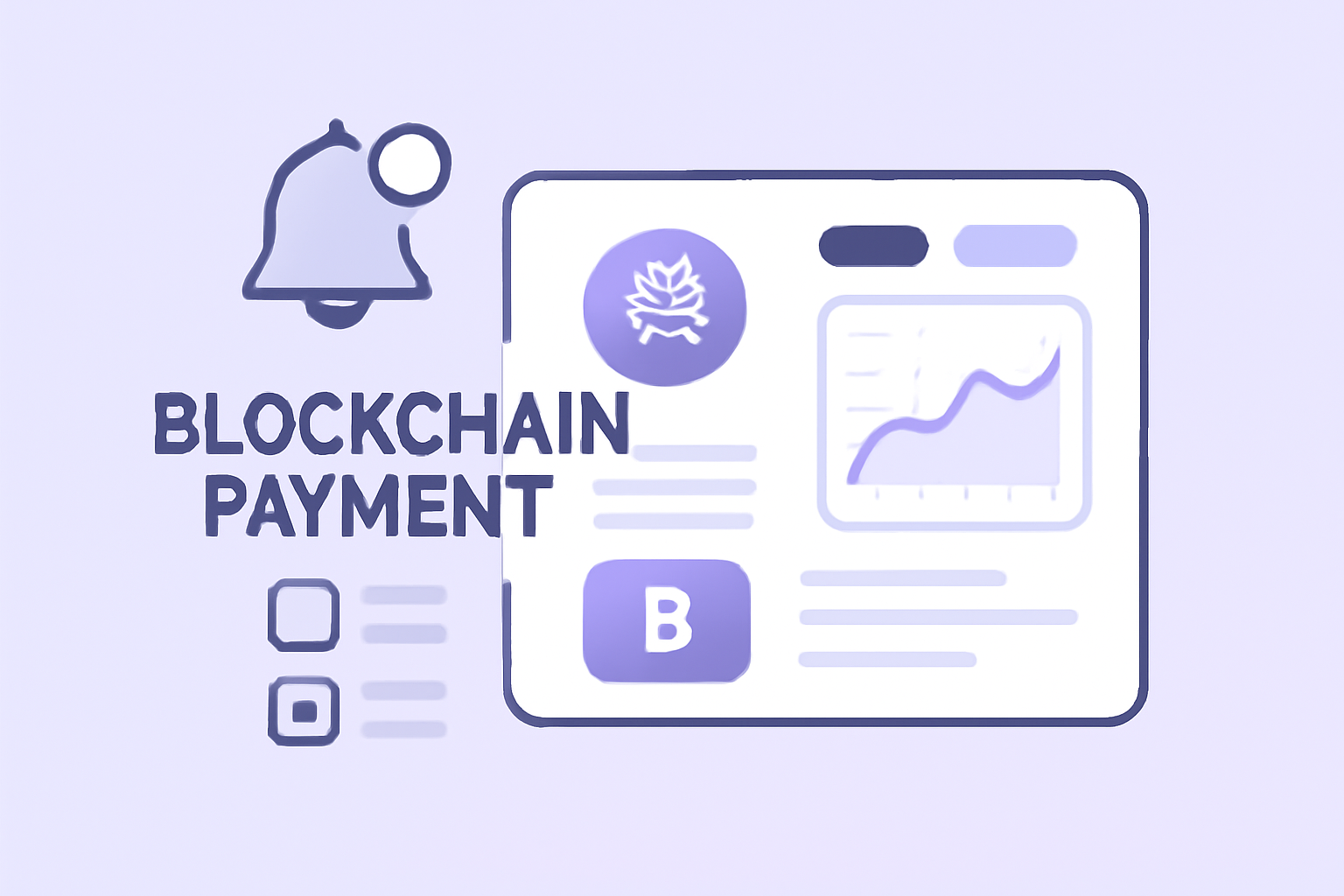 Blockchain payment gateway with notification bell and SaaS dashboard, modern UI