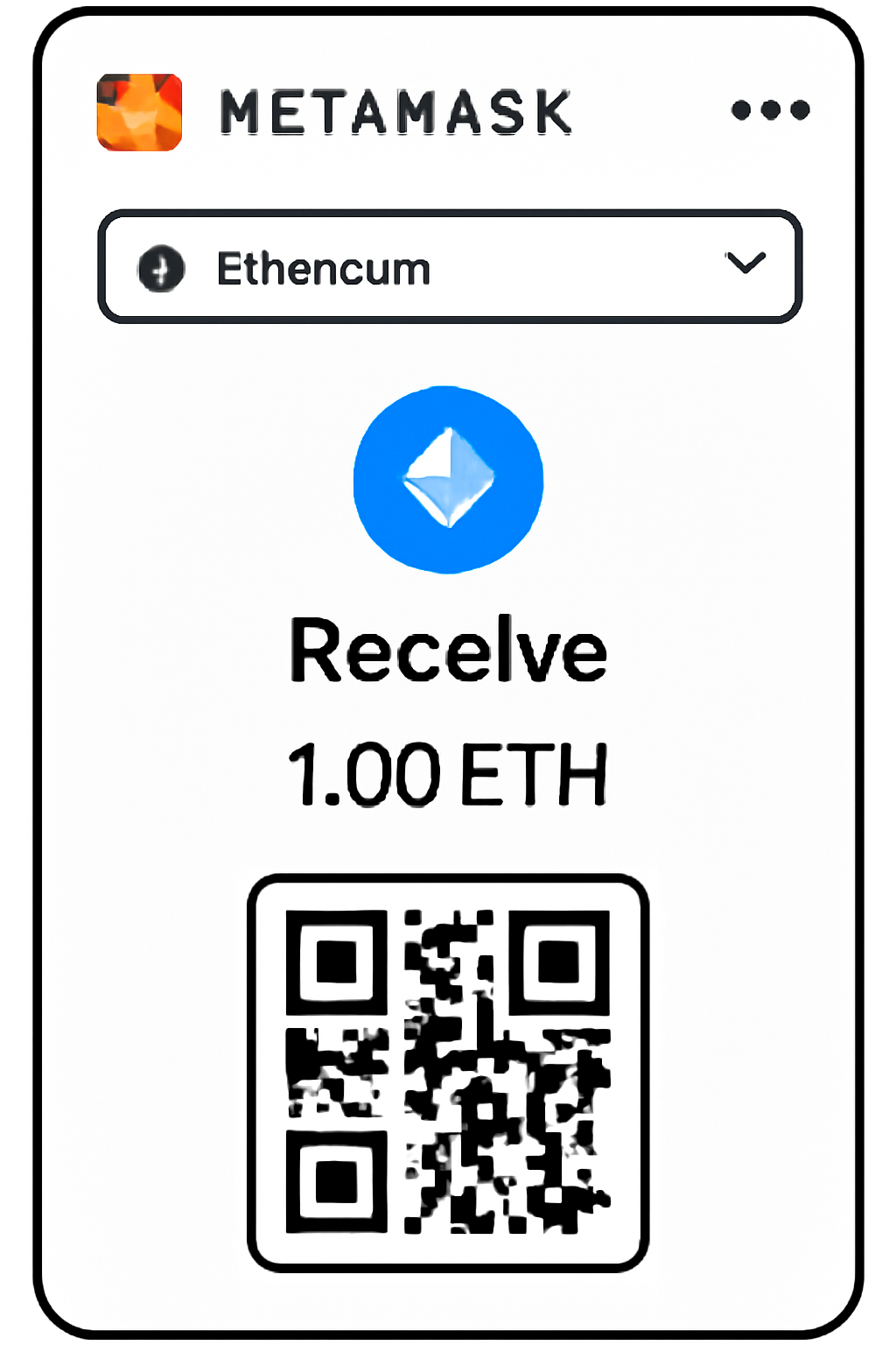 MetaMask receiving ETH transaction screen with Ethereum network