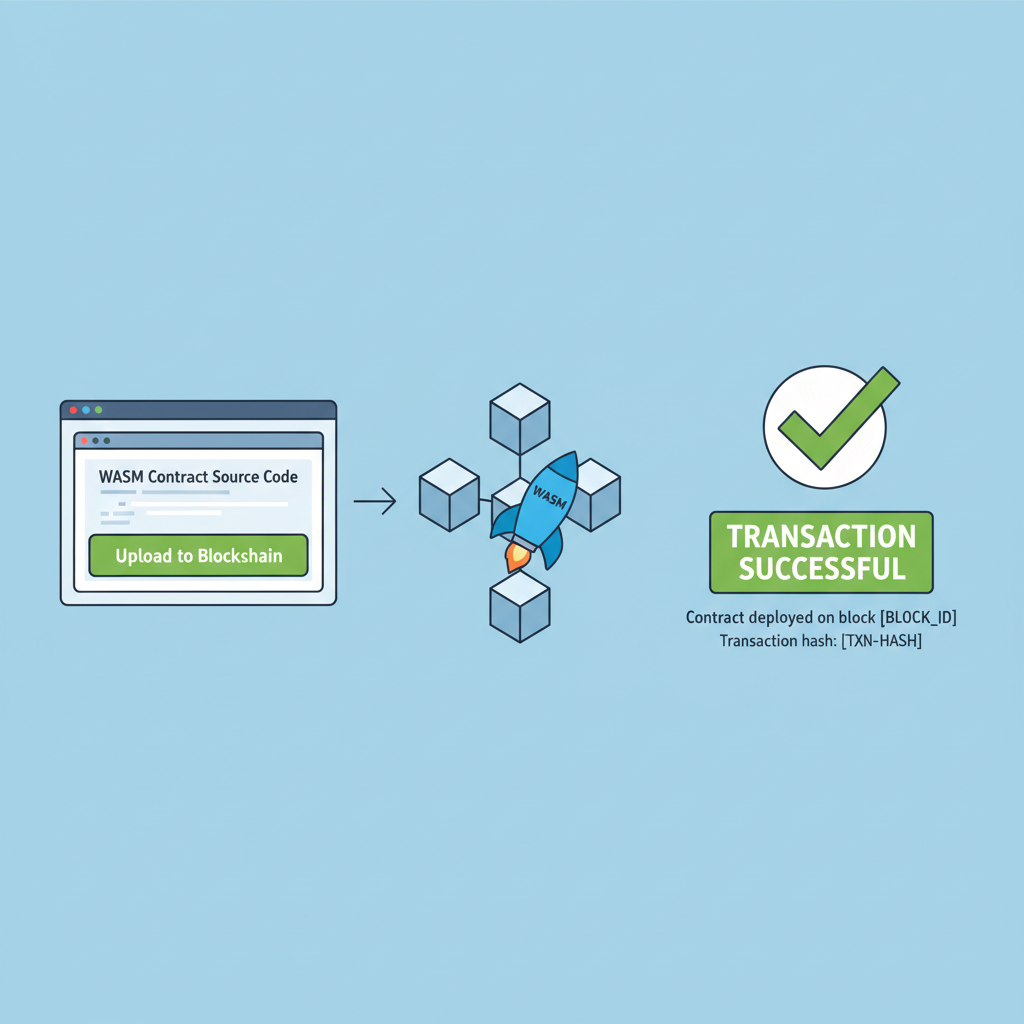 uploading WASM contract to blockchain explorer, transaction success
