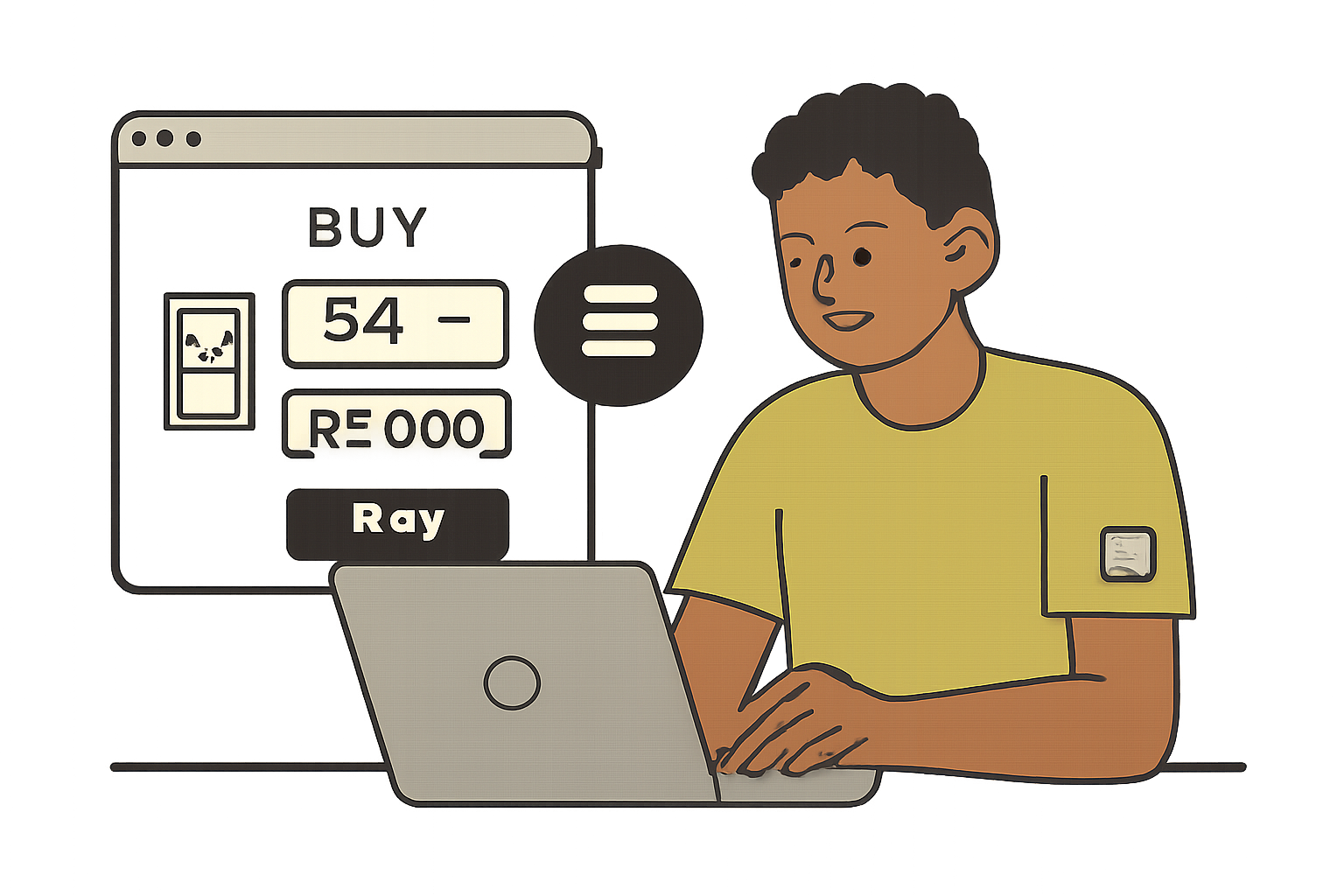 A Brazilian user on a laptop, buying Solana (SOL) on a reputable crypto exchange website, with Brazilian Reais and the Solana logo visible.
