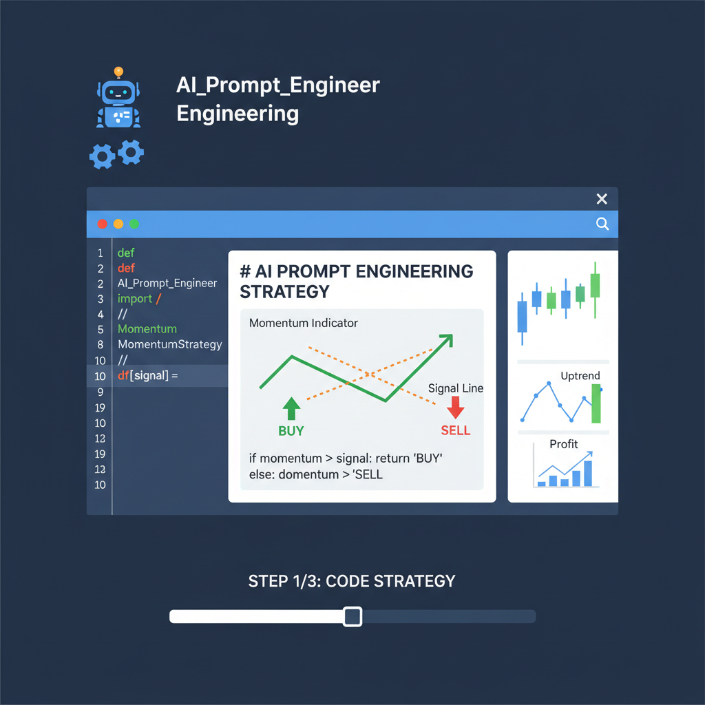 ai prompt engineering code editor momentum trading strategy
